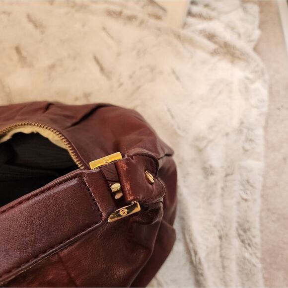 TORY BURCH BURGANDY HOBO BAG - Picture 14 of 16